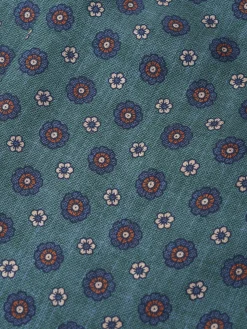 Favourbrook Teal Chartwell Silk Cravat- Scarves & Cravats