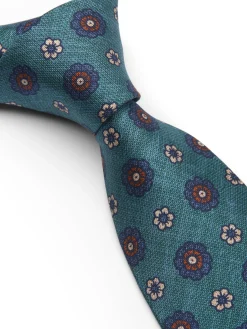 Favourbrook Teal Chartwell Silk Tie- Ties