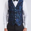 Favourbrook Teal Winnington Single Breasted 6 Button Waistcoat- Single Breasted Waistcoats | Waistcoats