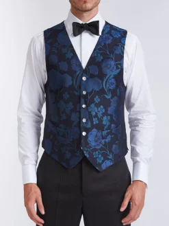 Favourbrook Teal Winnington Single Breasted 6 Button Waistcoat- Single Breasted Waistcoats | Waistcoats