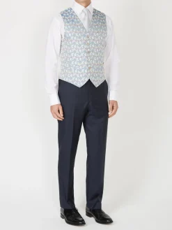 Favourbrook Victoria Sky Blue Single Breasted 6 Button Waistcoat- Waistcoats | Single Breasted Waistcoats