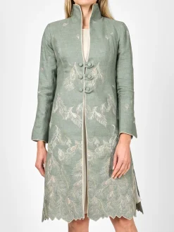 Favourbrook Westminster Coat Khaki Floyd Crease Resist Linen-Women Mother Of The Bride | Jackets & Coats