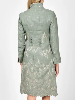 Favourbrook Westminster Coat Khaki Floyd Crease Resist Linen-Women Mother Of The Bride | Jackets & Coats