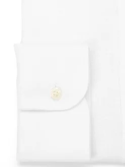 Favourbrook White Bridford Linen Cutaway Collar Shirt- Wedding Attire | Shirts