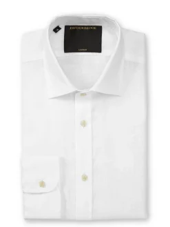 Favourbrook White Colne Linen Helford Shirt- Shirts