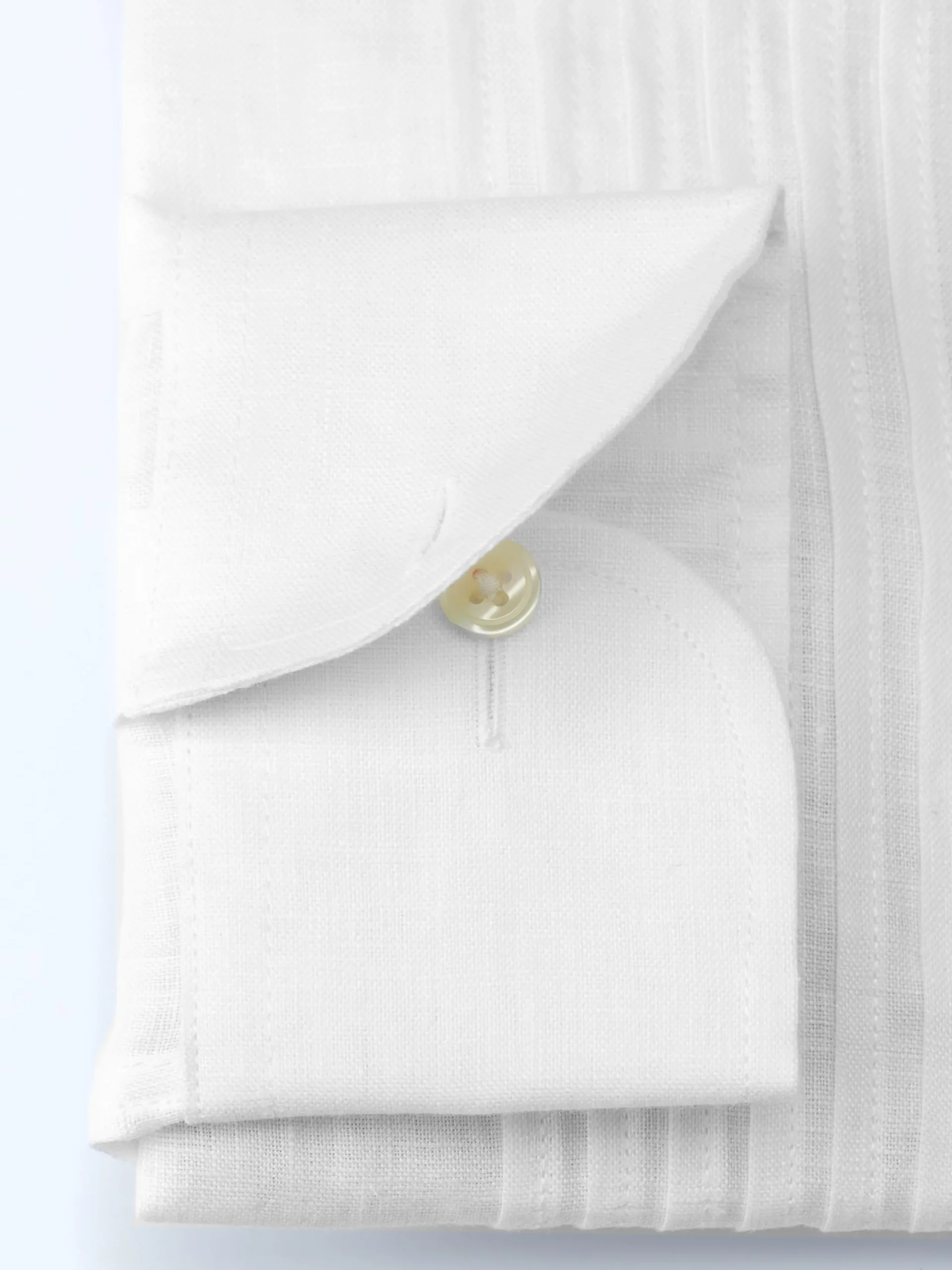 Favourbrook White Colne Linen Pintuck Dress Shirt- Shirts