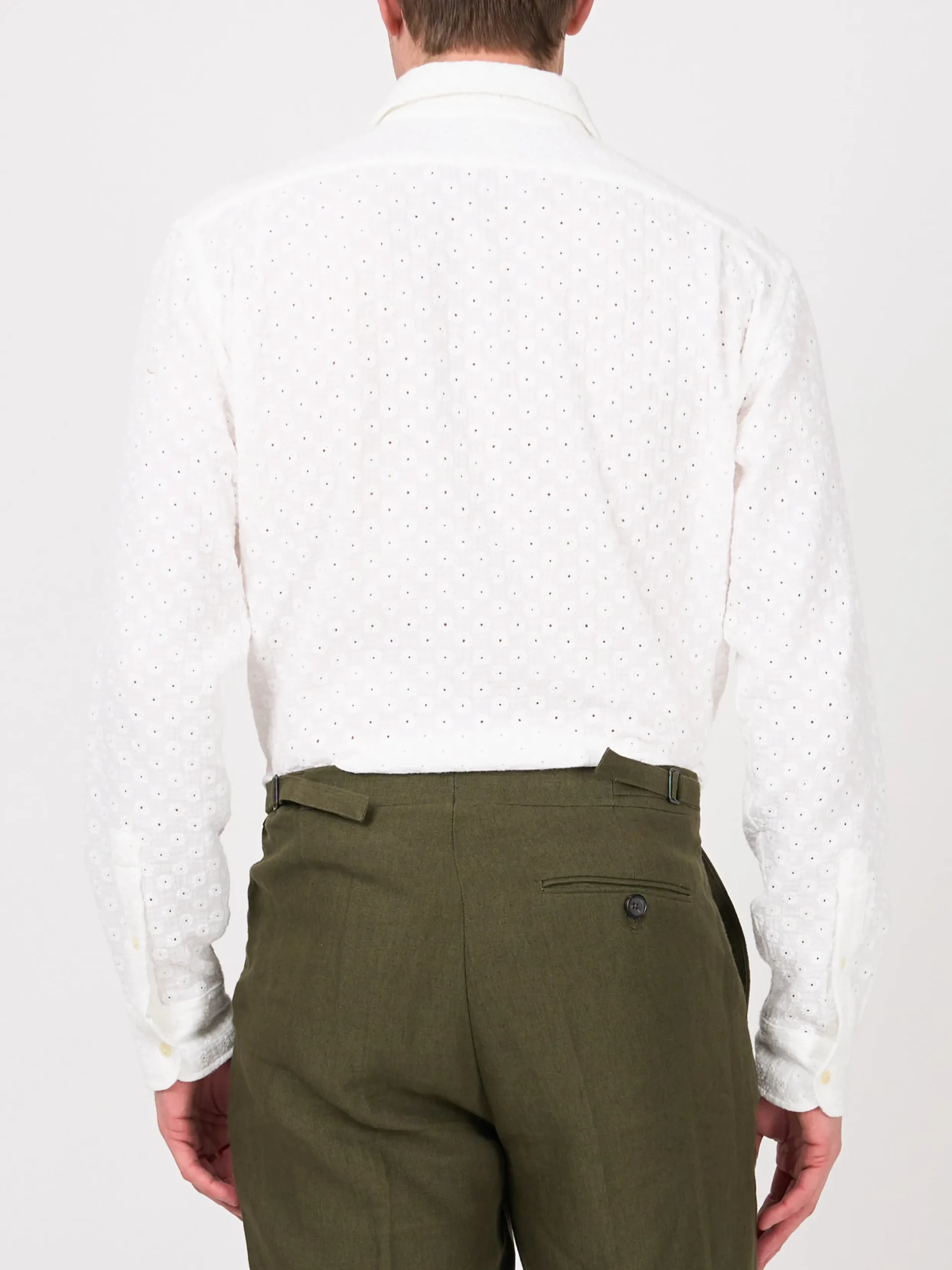 Favourbrook White Garson Cotton Cutaway Collar Shirt- Shirts