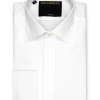 Favourbrook White Marcella Poplin Cotton Bib Front Dress Shirt- Shirts