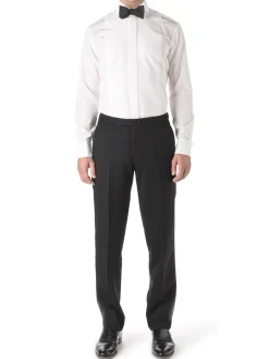 Favourbrook White Marcella Poplin Cotton Bib Front Dress Shirt- Shirts