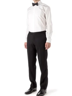 Favourbrook White Marcella Poplin Cotton Bib Front Dress Shirt- Shirts