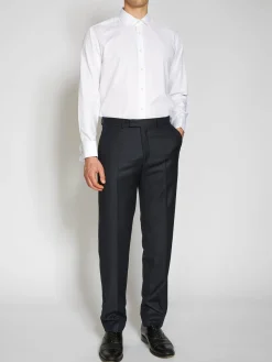 Favourbrook White Organic Herringbone Wedding Shirt- Shirts
