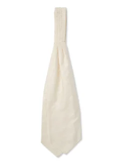 Favourbrook White Paisley Silk Cravat- Scarves & Cravats