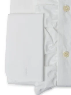 Favourbrook White Poplin Cotton Large Frill Shirt- Shirts