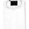 Favourbrook White Poplin Cotton Nehru Shirt- Shirts