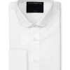 Favourbrook White Poplin Cotton Penny Collar Shirt- Shirts