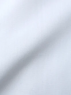 Favourbrook White Poplin Cotton Penny Collar Shirt- Shirts