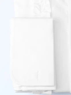 Favourbrook White Poplin Cotton Single Frill Shirt Dress Shirt- Shirts