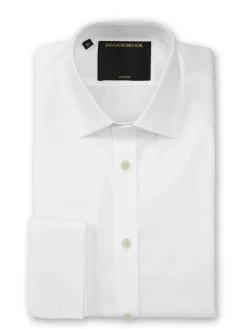 Favourbrook White Poplin Cotton Wedding Shirt- Wedding Attire | Shirts