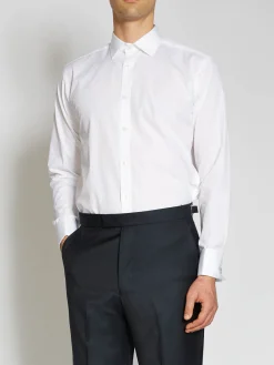 Favourbrook White Poplin Cotton Wedding Shirt- Wedding Attire | Shirts