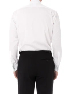 Favourbrook White Poplin Pleated Pintuck Dress Shirt- Wedding Attire | Shirts