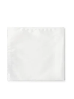 Favourbrook White Satin Silk Pocket Square- Pocket Squares