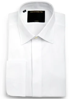 Favourbrook White Sloane Cotton Gatsby Shirt- Wedding Attire | Shirts