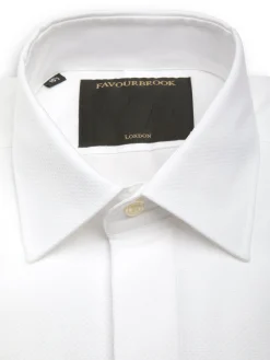 Favourbrook White Sloane Cotton Gatsby Shirt- Wedding Attire | Shirts
