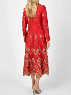 Favourbrook Whitehall Coat Red Burlington Crease Resist Linen-Women Mother Of The Bride | Jackets & Coats