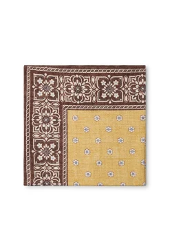 Favourbrook Yellow Osterley Silk Pocket Square- Pocket Squares