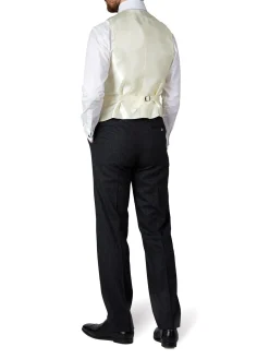 Favourbrook Yellow Petersham Single Breasted 6 Button Waistcoat- Waistcoats | Wedding Waistcoats