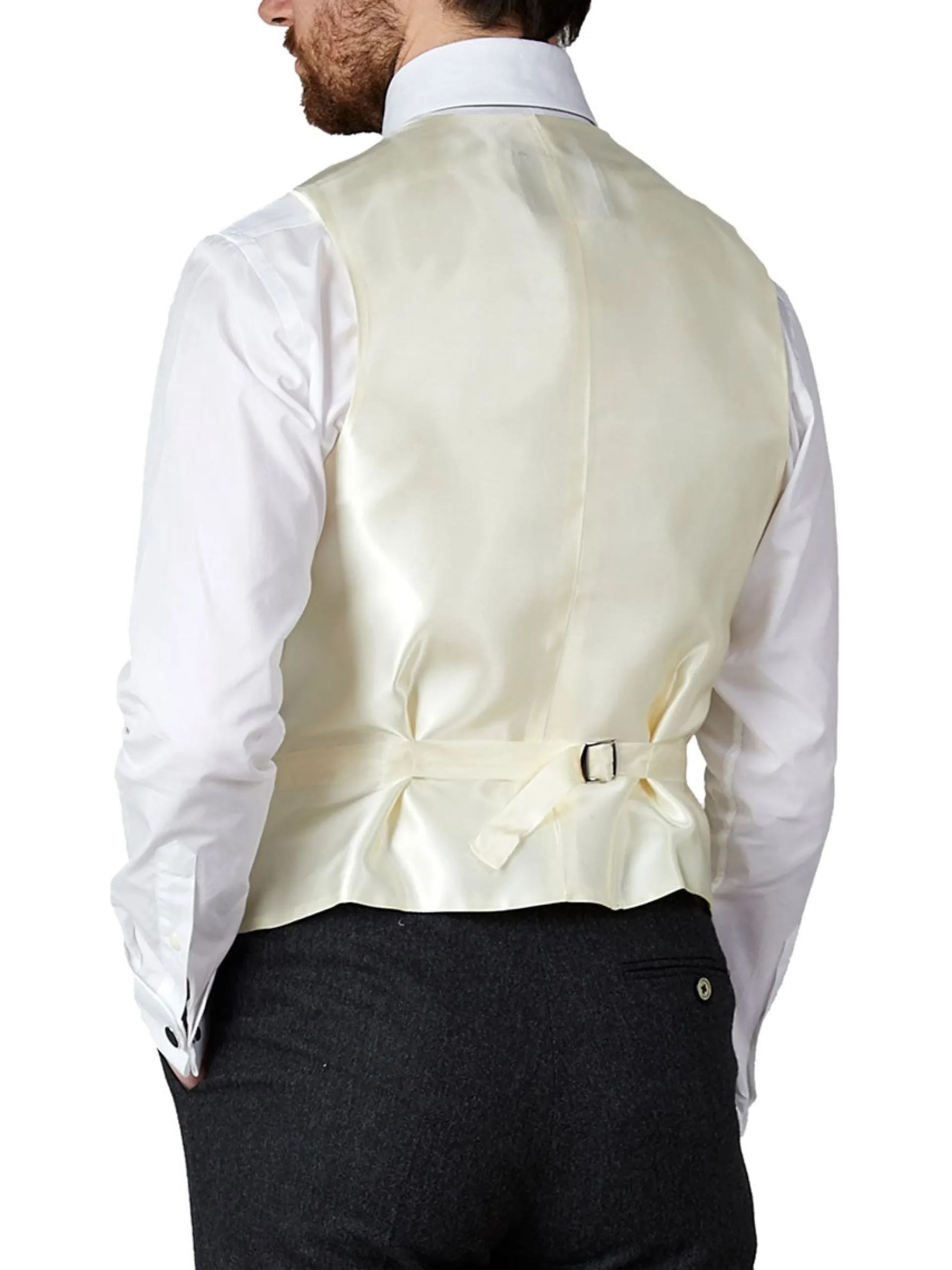 Favourbrook Yellow Petersham Single Breasted 6 Button Waistcoat- Waistcoats | Wedding Waistcoats